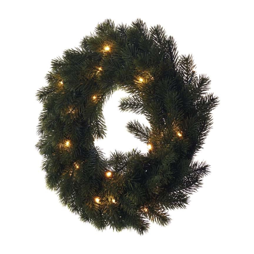 LED Vánoční věnec 20xLED/0,6W/2xAA