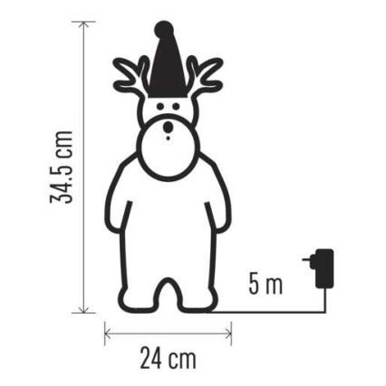 LED Vánoční venkovní dekorace 40xLED/2,1W/230V IP44 sob