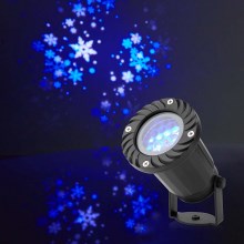 LED Vánoční venkovní projektor sněhových vloček 5W/230V IP44