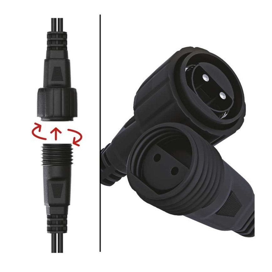 LED Vánoční venkovní řetěz 100xLED/15m IP44 teplá bílá