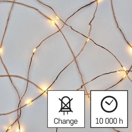 LED Vánoční venkovní řetěz 100xLED/15m IP44 teplá bílá