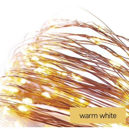 LED Vánoční venkovní řetěz 100xLED/15m IP44 teplá bílá