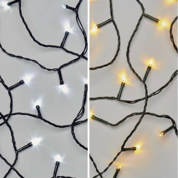 LED Vánoční venkovní řetěz 100xLED/8 módů 15m IP44 teplá/studená bílá