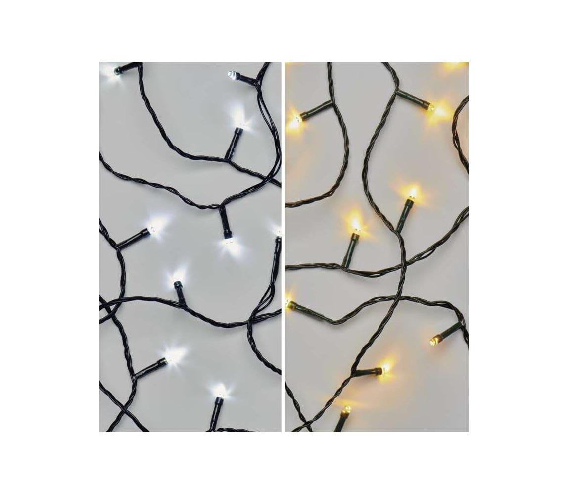 EMOS LED Vánoční venkovní řetěz 100xLED/8 módů 15m IP44 teplá/studená bílá EMS595