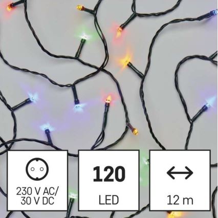 LED Vánoční venkovní řetěz 120xLED/17m IP44 multicolor