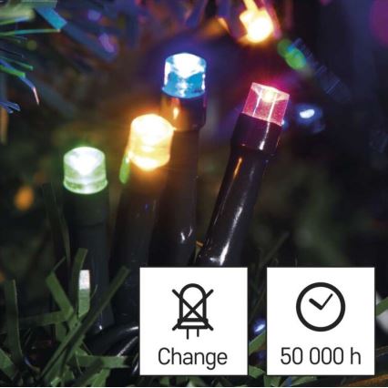 LED Vánoční venkovní řetěz 120xLED/17m IP44 multicolor