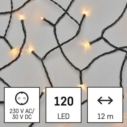 LED Vánoční venkovní řetěz 120xLED/17m IP44 vintage