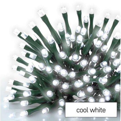 LED Vánoční venkovní řetěz 120xLED/8 módů 17m IP44 studená bílá