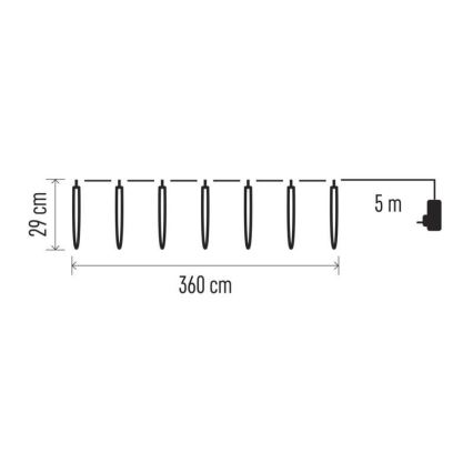 LED Vánoční venkovní řetěz 140xLED/8,6m IP44