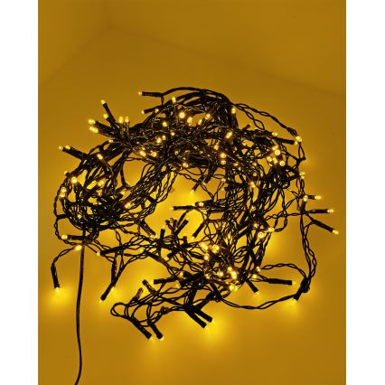 LED Vánoční venkovní řetěz 200xLED/230V 7,6 m IP44 černá