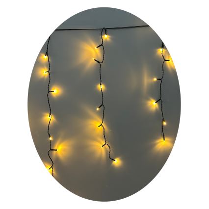 LED Vánoční venkovní řetěz 200xLED/230V 7,6 m IP44 černá