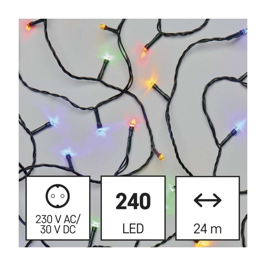 LED Vánoční venkovní řetěz 240xLED/29m IP44 multicolor