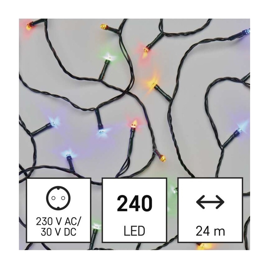 LED Vánoční venkovní řetěz 240xLED/8 módů 29m IP44 multicolor