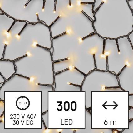 LED Vánoční venkovní řetěz 300xLED/11m IP44 teplá bílá