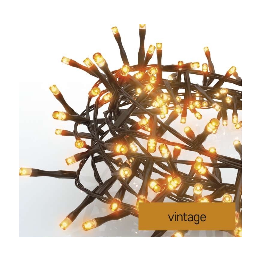 LED Vánoční venkovní řetěz 300xLED/11m IP44 vintage