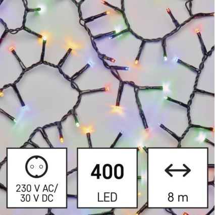 LED Vánoční venkovní řetěz 400xLED/13m IP44 multicolor