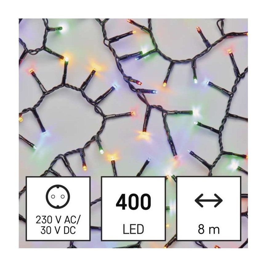 LED Vánoční venkovní řetěz 400xLED/13m IP44 multicolor