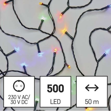 LED Vánoční venkovní řetěz 500xLED/55m IP44 multicolor