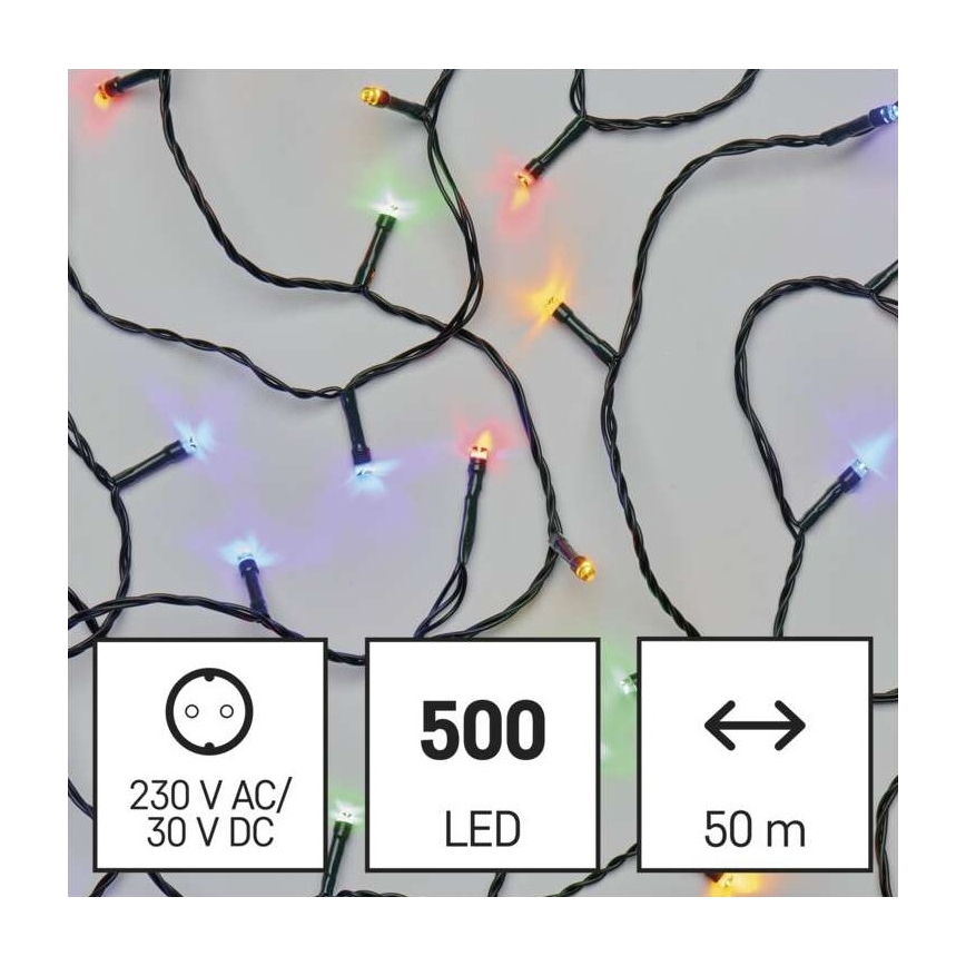 LED Vánoční venkovní řetěz 500xLED/55m IP44 multicolor