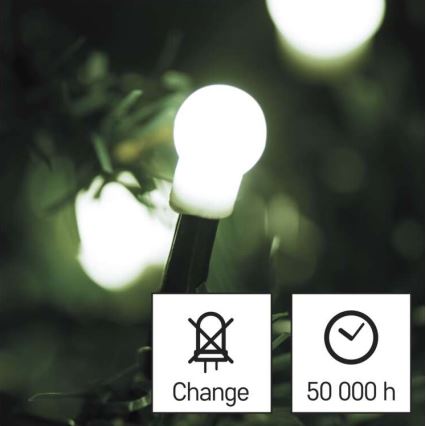 LED Vánoční venkovní řetěz 80xLED/13m IP44 studená bílá