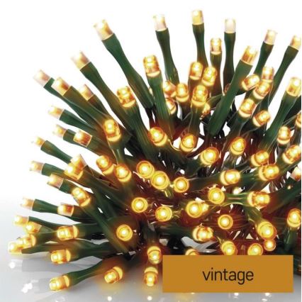 LED Vánoční venkovní řetěz 80xLED/13m IP44 vintage