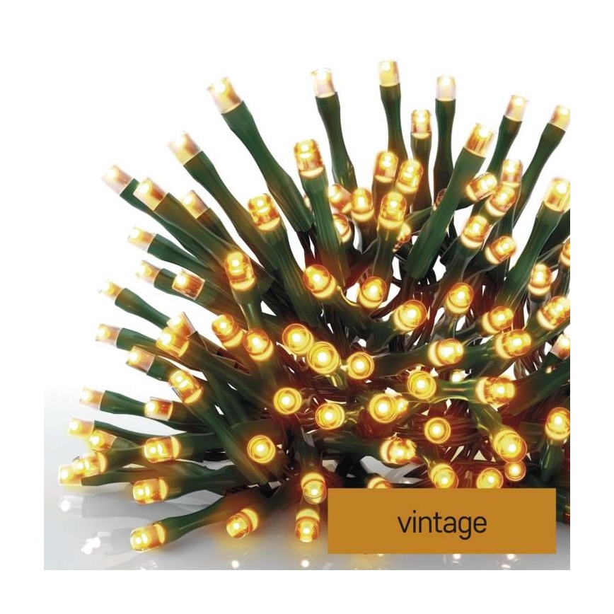 LED Vánoční venkovní řetěz 80xLED/13m IP44 vintage