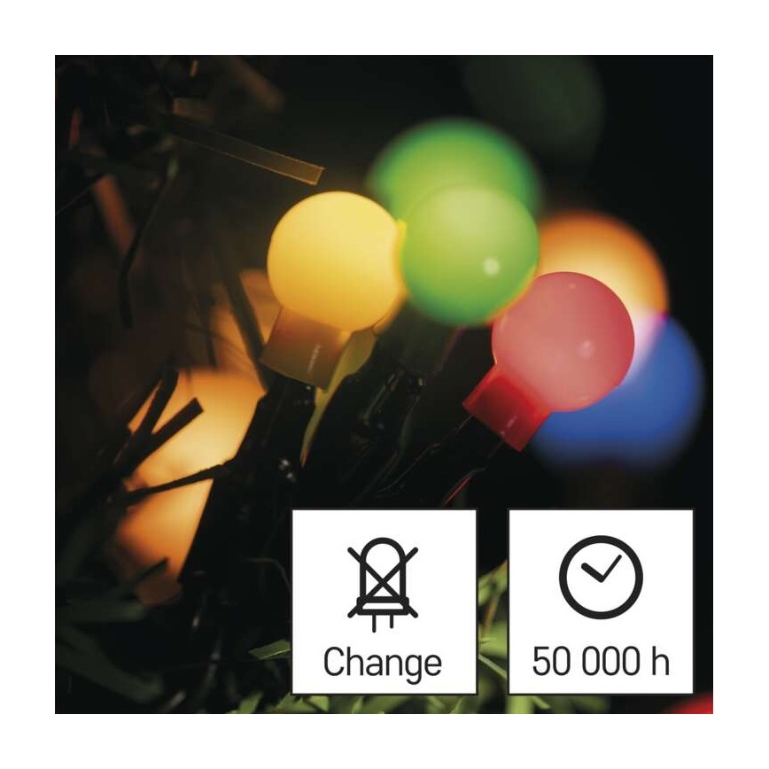 LED Vánoční venkovní řetěz 80xLED/8 módů 13m IP44 multicolor