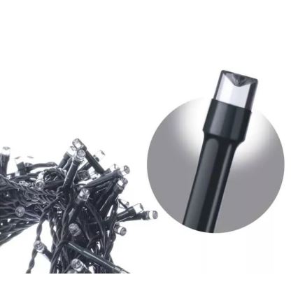 LED Vánoční venkovní závěs 100xLED 2m IP44 studená bílá