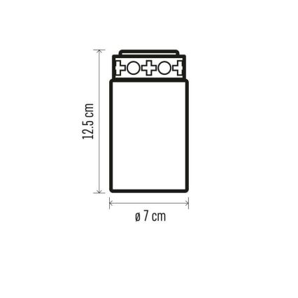 LED Venkovní dekorace 1xLED/2xC IP44 červená