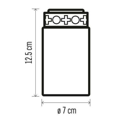 LED Venkovní dekorace 1xLED/2xC IP44 červená