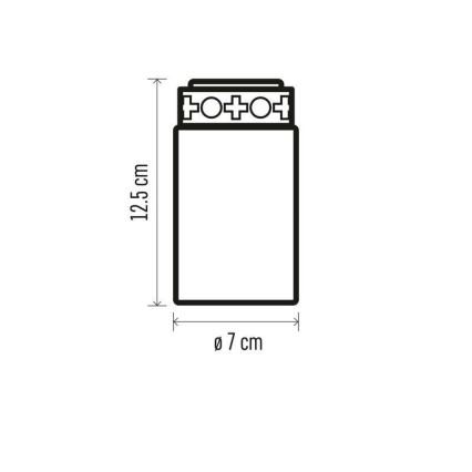 LED Venkovní dekorace LED/2xC IP44 červená