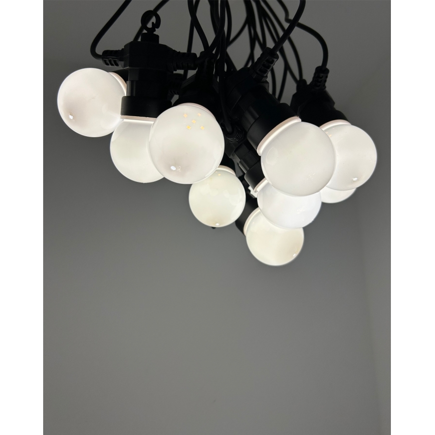 LED Venkovní dekorační řetěz 10xLED/0,36W/230V 4,5 m IP44 černá