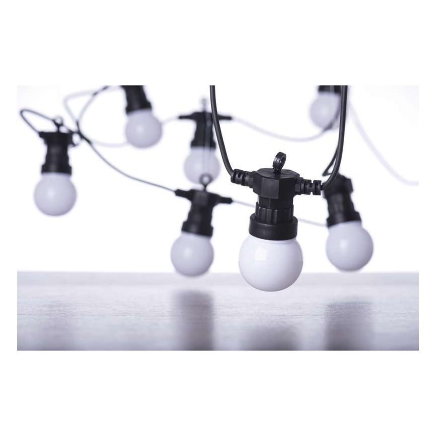 LED Venkovní dekorační řetěz 10xLED/10m IP44 bílá