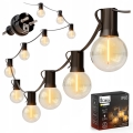 LED Venkovní dekorační řetěz 20xE12/1W/230V 20 m IP65 černá