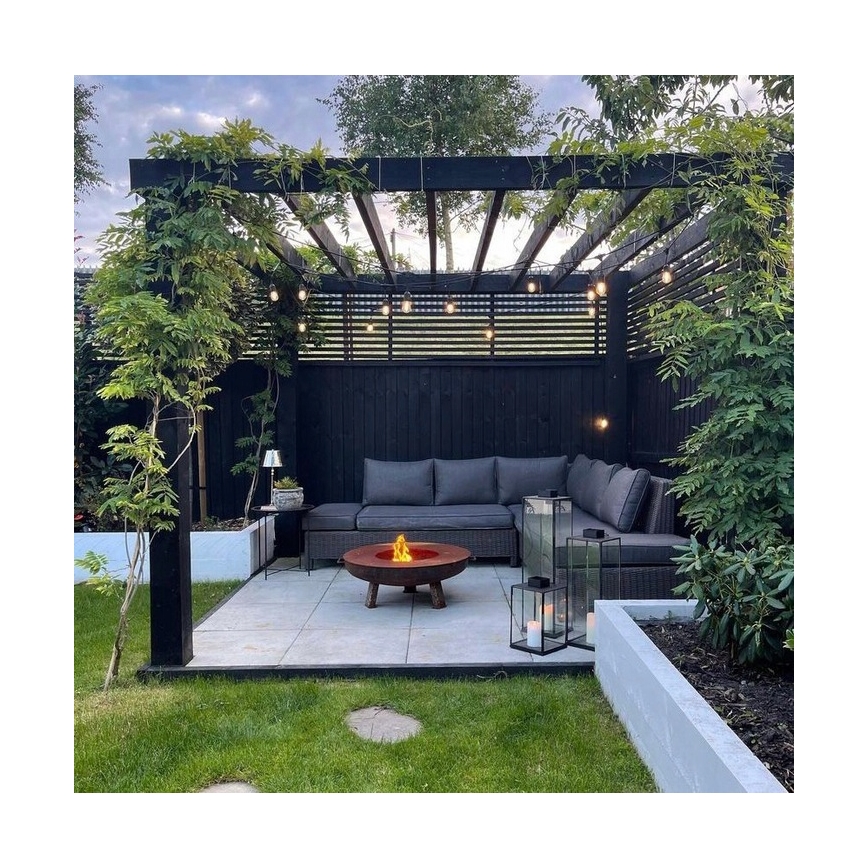 LED Venkovní dekorační řetěz 20xE27/1W/230V 20,94 m IP44 černá