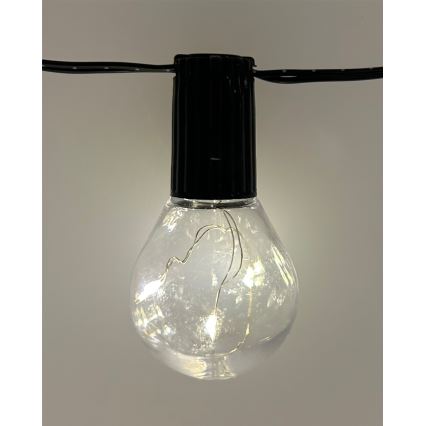 LED Venkovní dekorační řetěz 20xLED/0,075W/230V 5,8 m IP44 černá