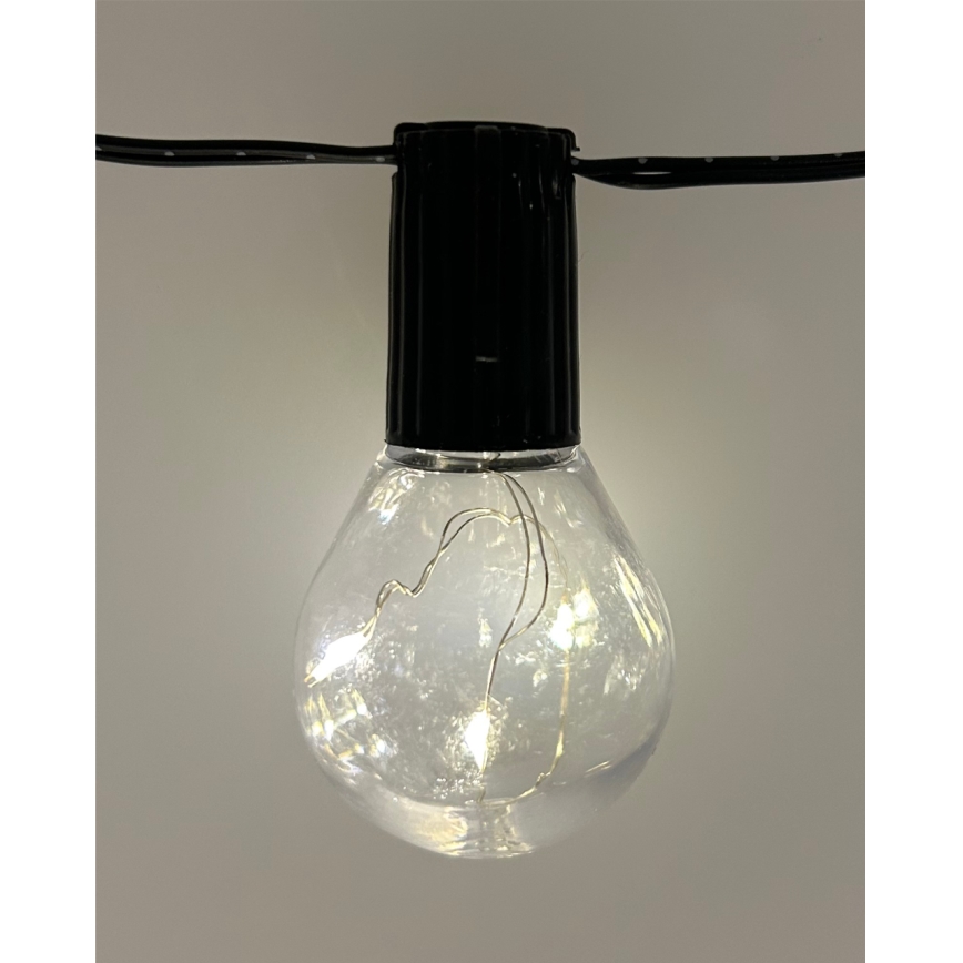 LED Venkovní dekorační řetěz 20xLED/0,075W/230V 5,8 m IP44 černá