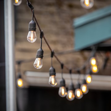 LED Venkovní dekorační řetěz BAJA ST64 15xE27/1W/230V 15,9m IP44 teplá bílá