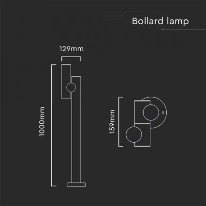 LED Venkovní flexibilní lampa LED/4W/230V 3000K IP44 100 cm černá