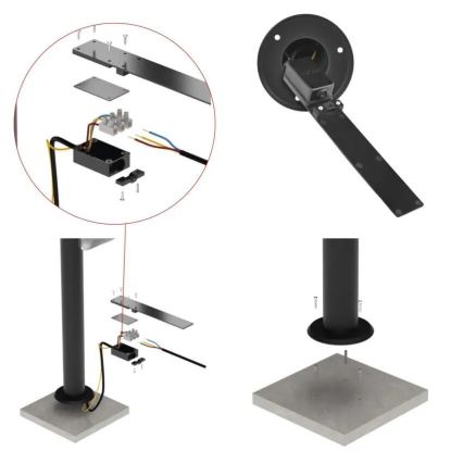 LED Venkovní flexibilní lampa NIKA LED/12,5W/230V IP44 80 cm
