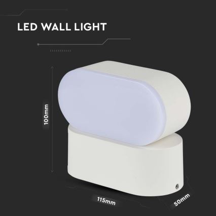 LED Venkovní flexibilní nástěnné svítidlo LED/5W/230V 3000K IP65 bílá