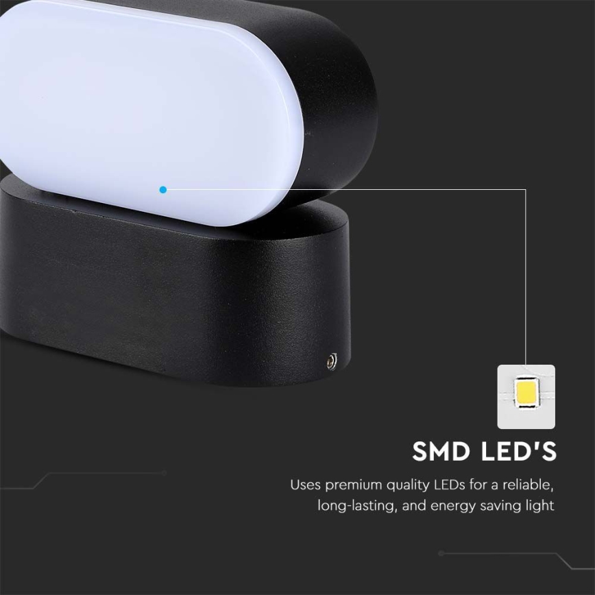 LED Venkovní flexibilní nástěnné svítidlo LED/5W/230V 4000K IP65 černá