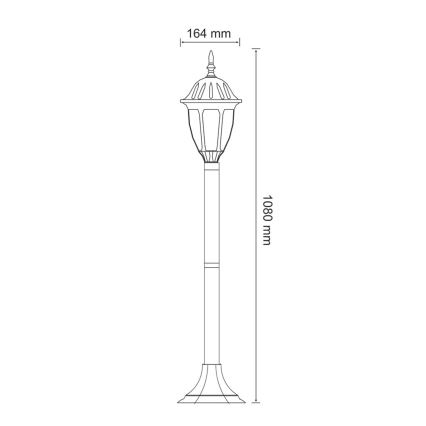 LED Venkovní lampa FLORENCJA 1xE27/10W/230V IP43