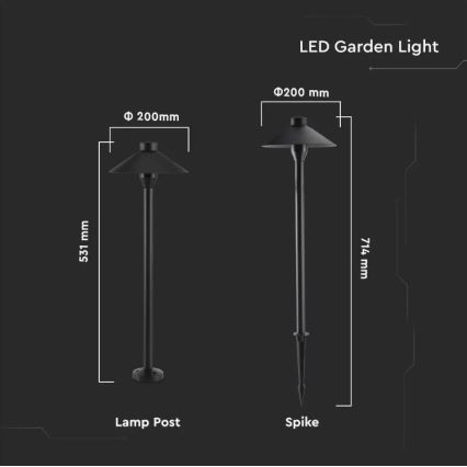 LED Venkovní lampa GARDEN LED/7W/230V 3000K IP65