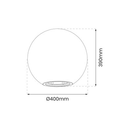 LED Venkovní lampa GLOBO 1xE27/11W/230V pr. 40 cm IP44