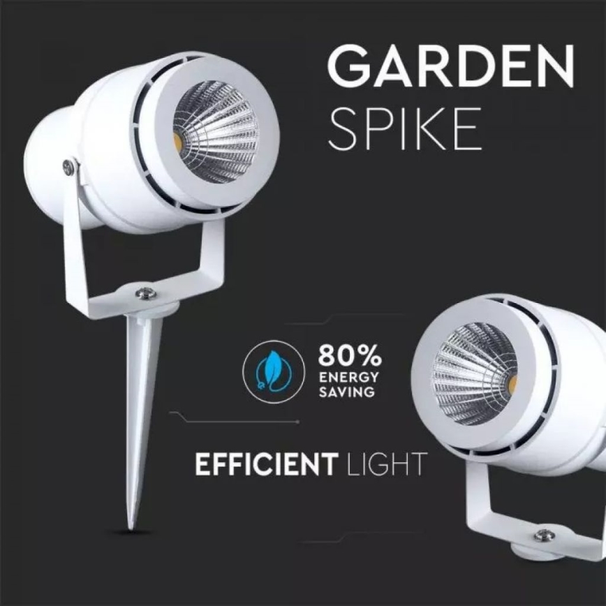 LED Venkovní lampa LED/12W/100-240V IP65 bílá - zelené světlo