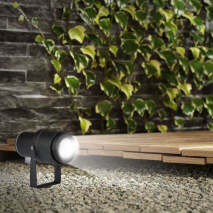 LED Venkovní lampa LED/12W/100-240V IP65 černá - zelené světlo