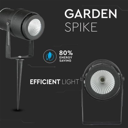 LED Venkovní lampa LED/12W/100-240V IP65 černá - zelené světlo