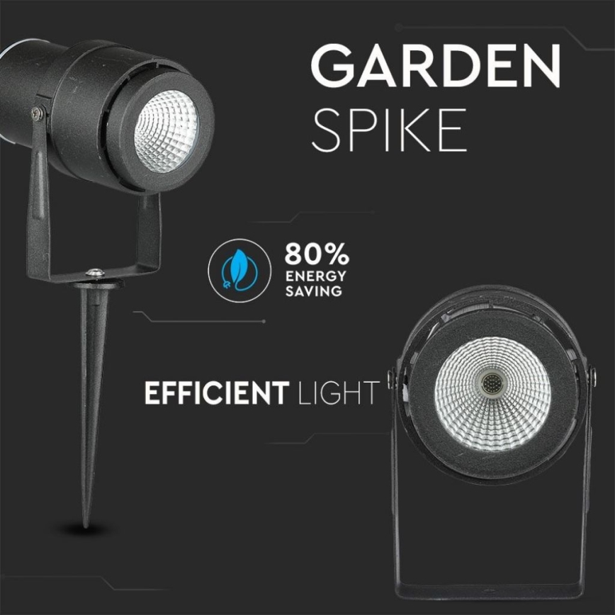 LED Venkovní lampa LED/12W/100-240V IP65 černá - zelené světlo