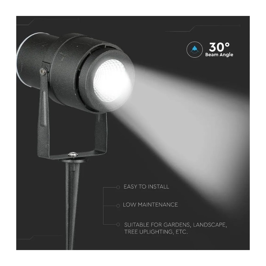 LED Venkovní lampa LED/12W/230V 3000K černá IP65